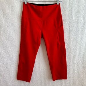 Ododos Women's Red Crop 18” Leggings Size: Medium